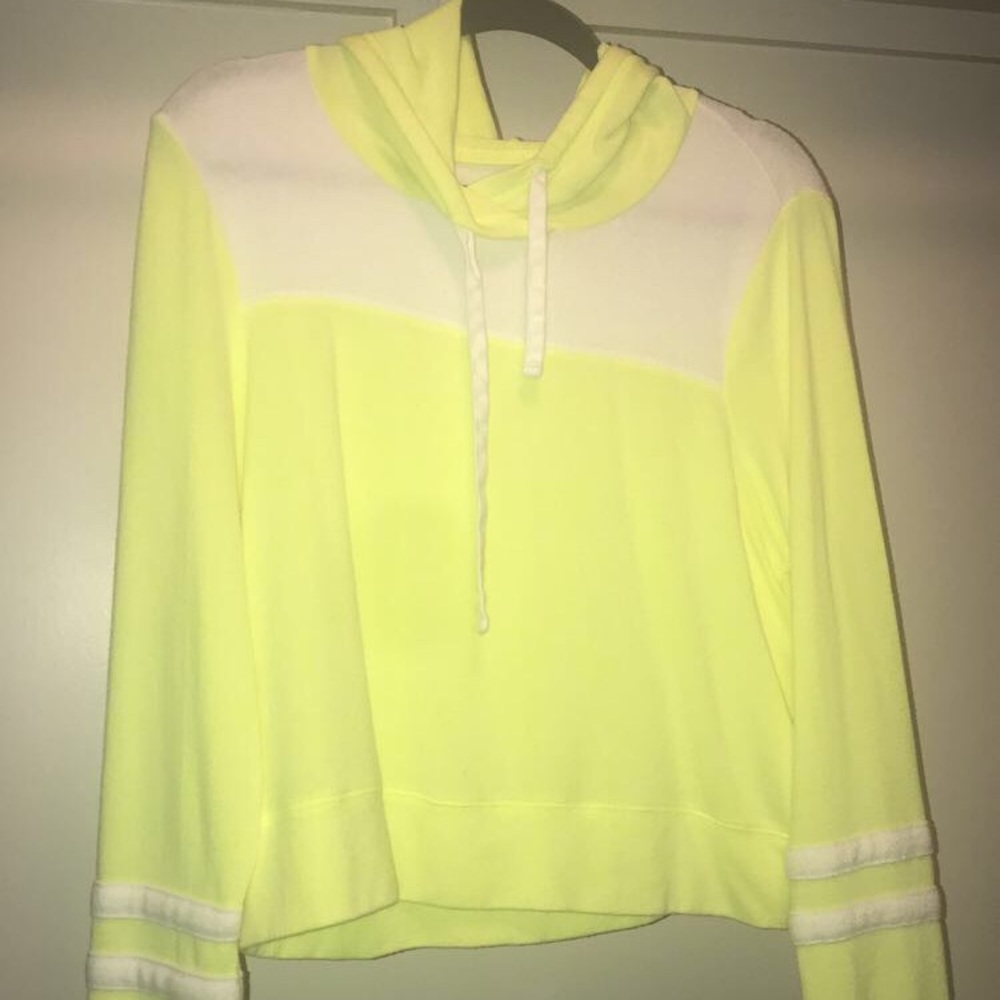 Yellow and White Hollister Sweatshirt